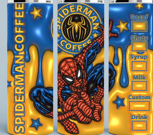 3D Spiderman Starbucks Coffee tumbler