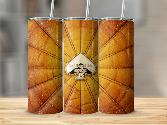 Kate Spade Inspired Gold Texture and Sparkles Design Tumblers
