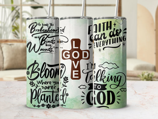 Inspirational Quotes Stainless Steel Tumbler Cups Set