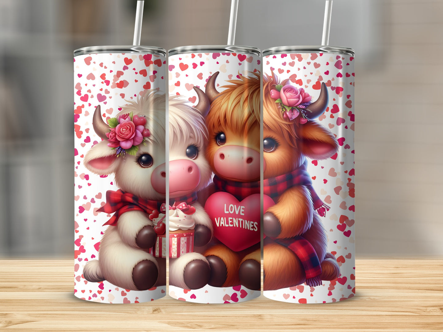 Cute Valentine Themed Animal Love Tumblers for Gifting
