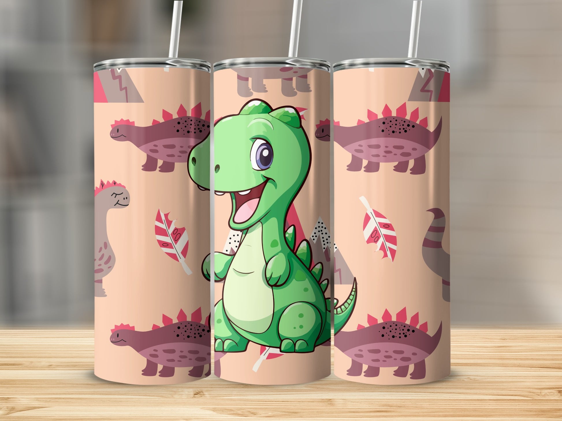 Cute Cartoon Dinosaur Tumbler for Kids Drinkware Cup