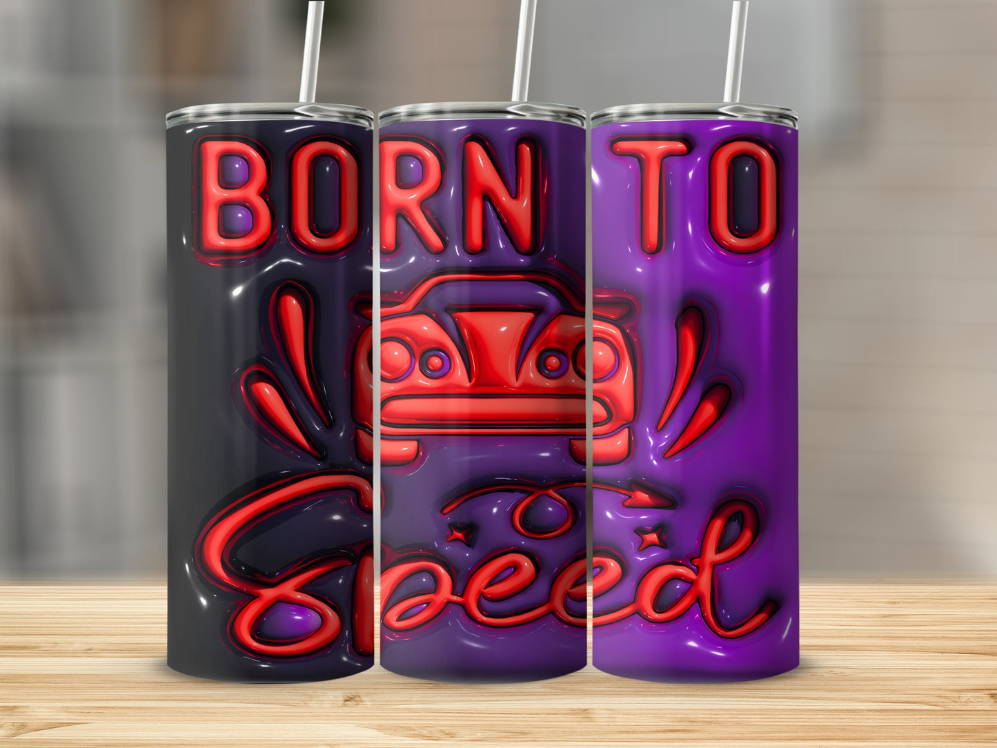 Born To Speed Car Purple Black Red Tumbler product type