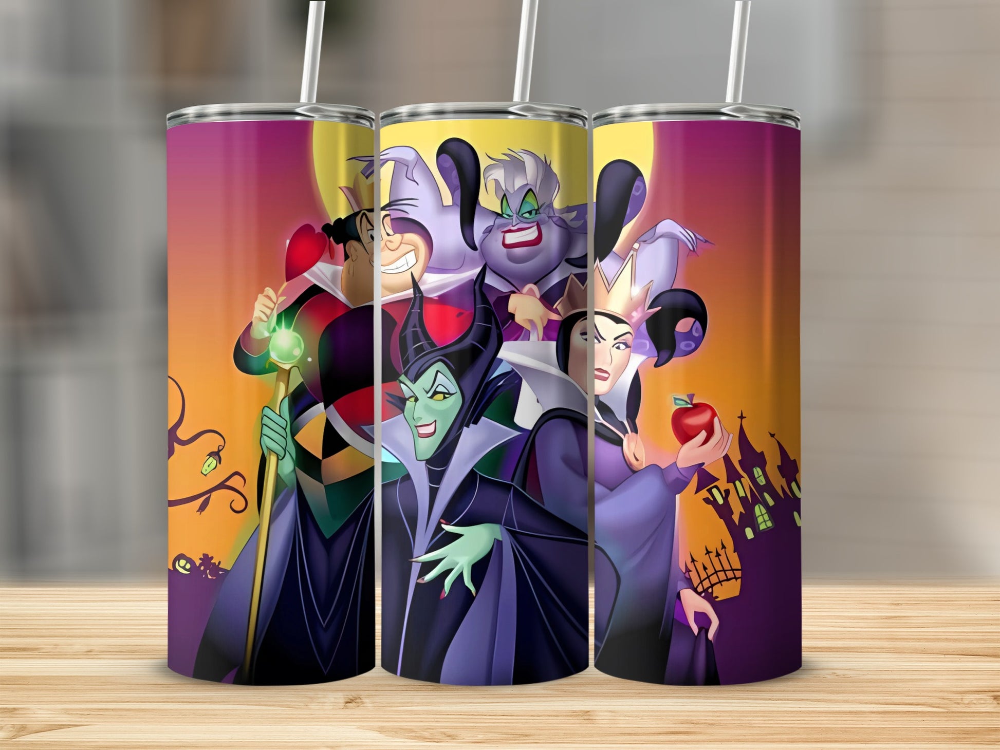 Villainous Characters Design Tumbler For Halloween Enthusiasts
