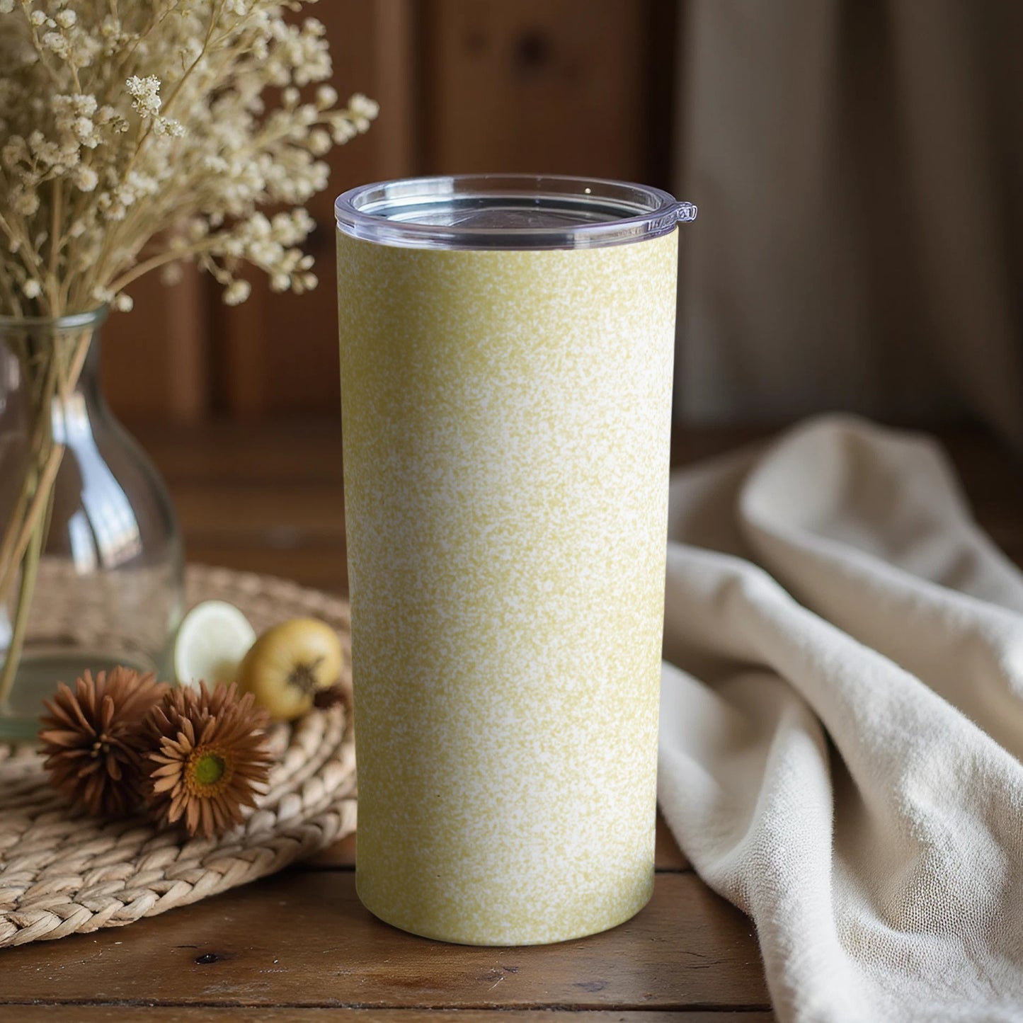 Elegant Yellow Speckled Insulated Tumbler Product