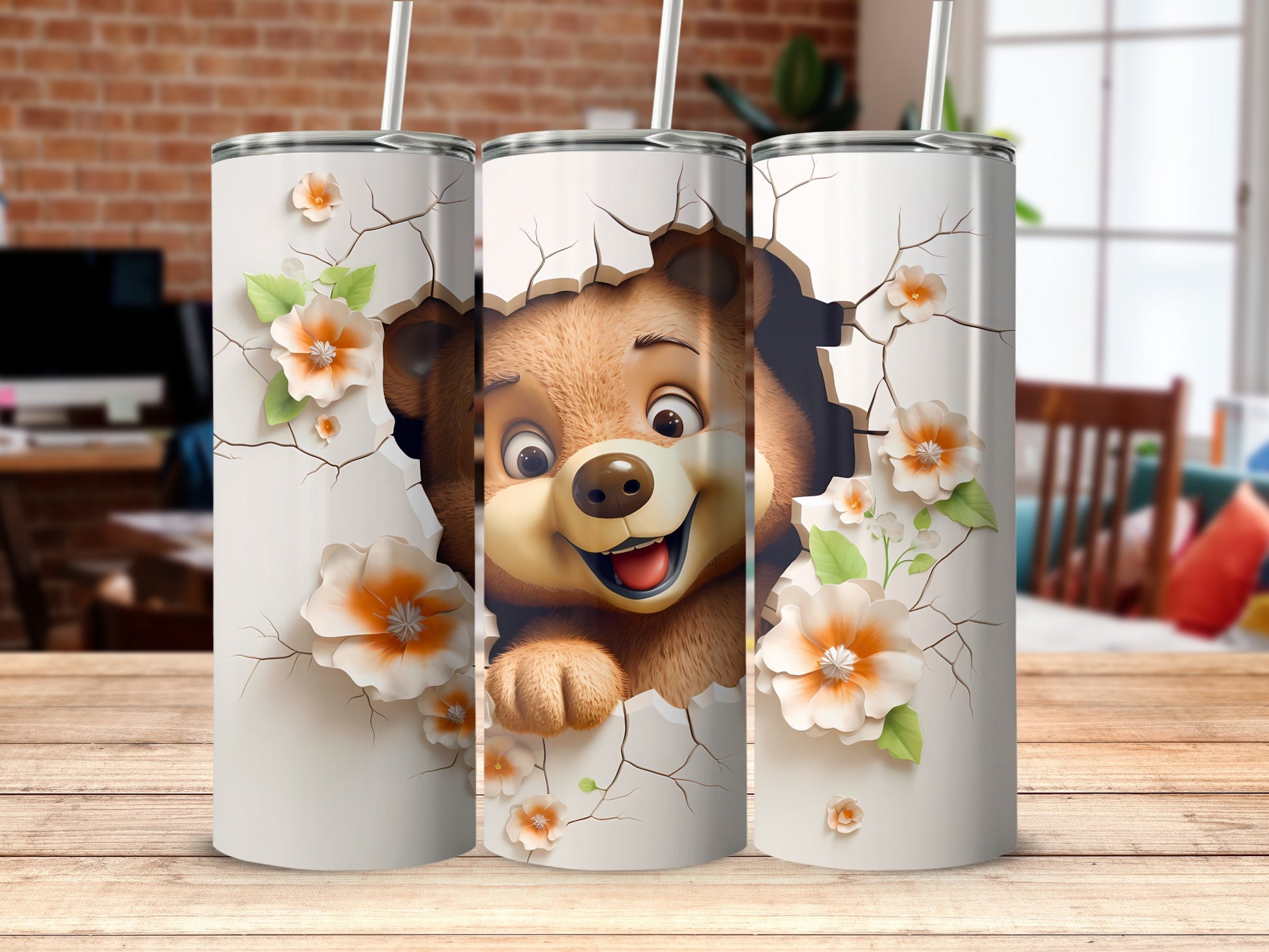 Adorable Cartoon Bear Peeks Cracked Wall Floral Tumbler product type

Tumbler
Bear
Cartoon Bear
Cute Animal
Cracked Wall
Floral Design
White Flowers
Orange Flowers
Animal Theme
Beverage Holder
Drinkware
Unique Design
Happy Bear
Sublimation
Gift Idea
Kids Tumbler
Travel Mug
Fun Design
Spring Flowers
Character Tumbler