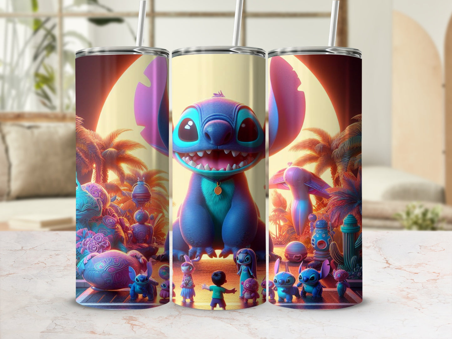 Vibrant Character Art Insulated Tumbler Cups Collection