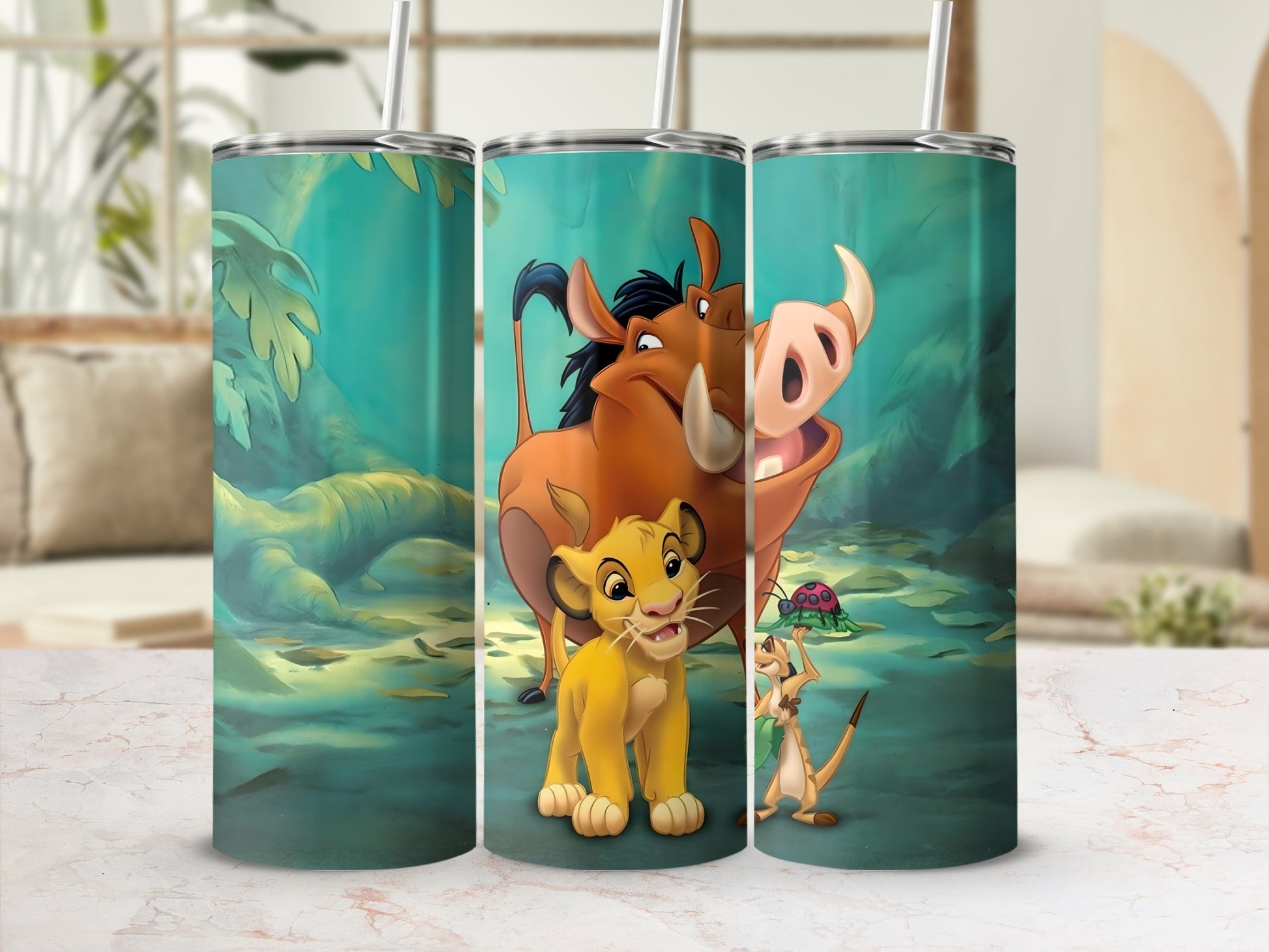 The Lion King Timon Pumbaa Simba Tumbler
