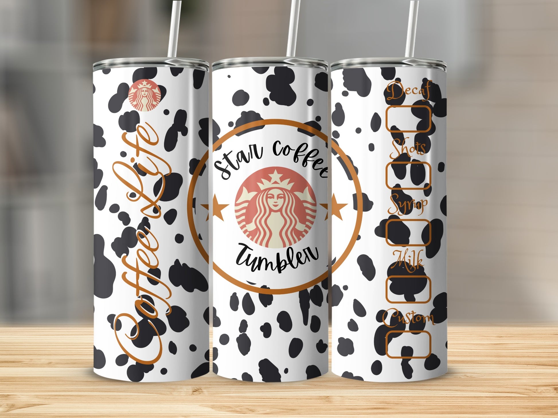 Coffee Life Star Coffee Tumbler with Custom Options