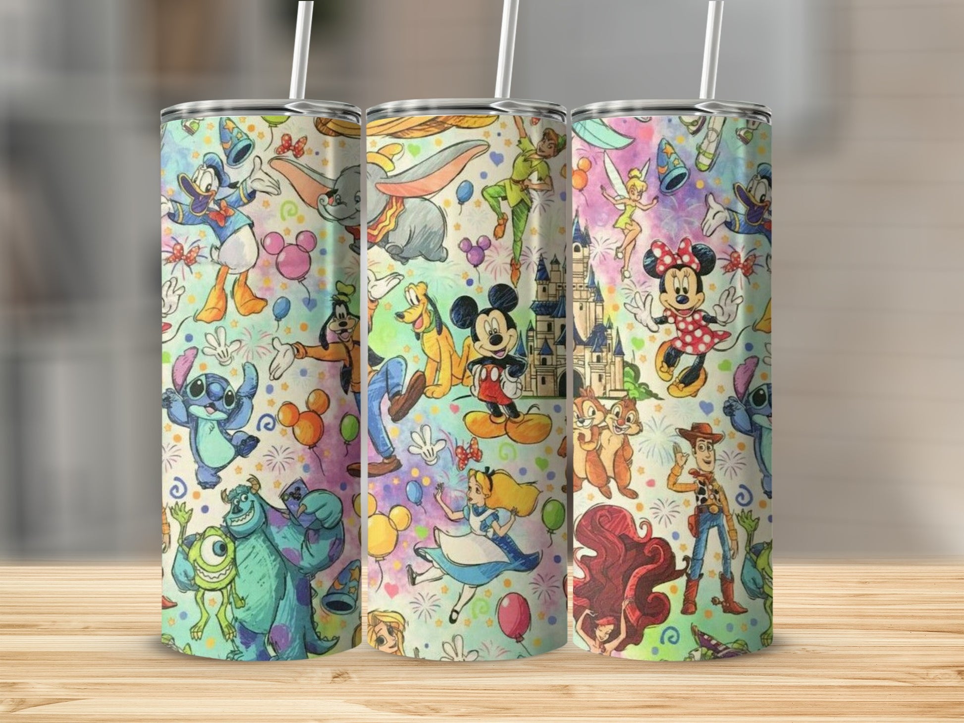 Colorful Cartoon Character Theme Insulated Tumbler Cups