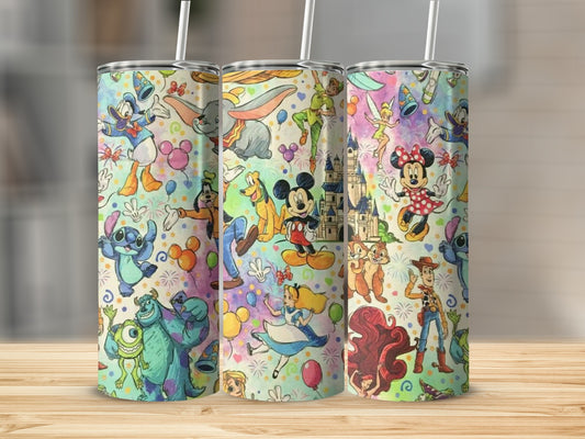 Colorful Cartoon Character Theme Insulated Tumbler Cups
