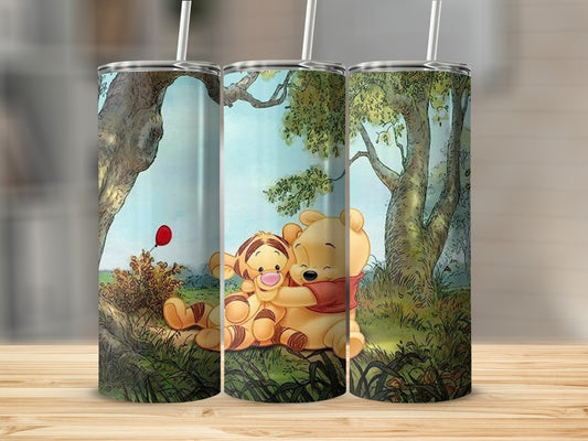 Cute Cartoon Bear and Tiger Design Tumbler