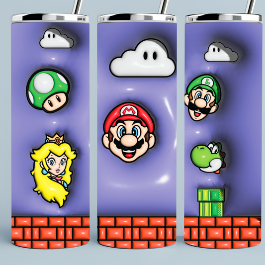 Mario Bros 3D Puff Tumbler