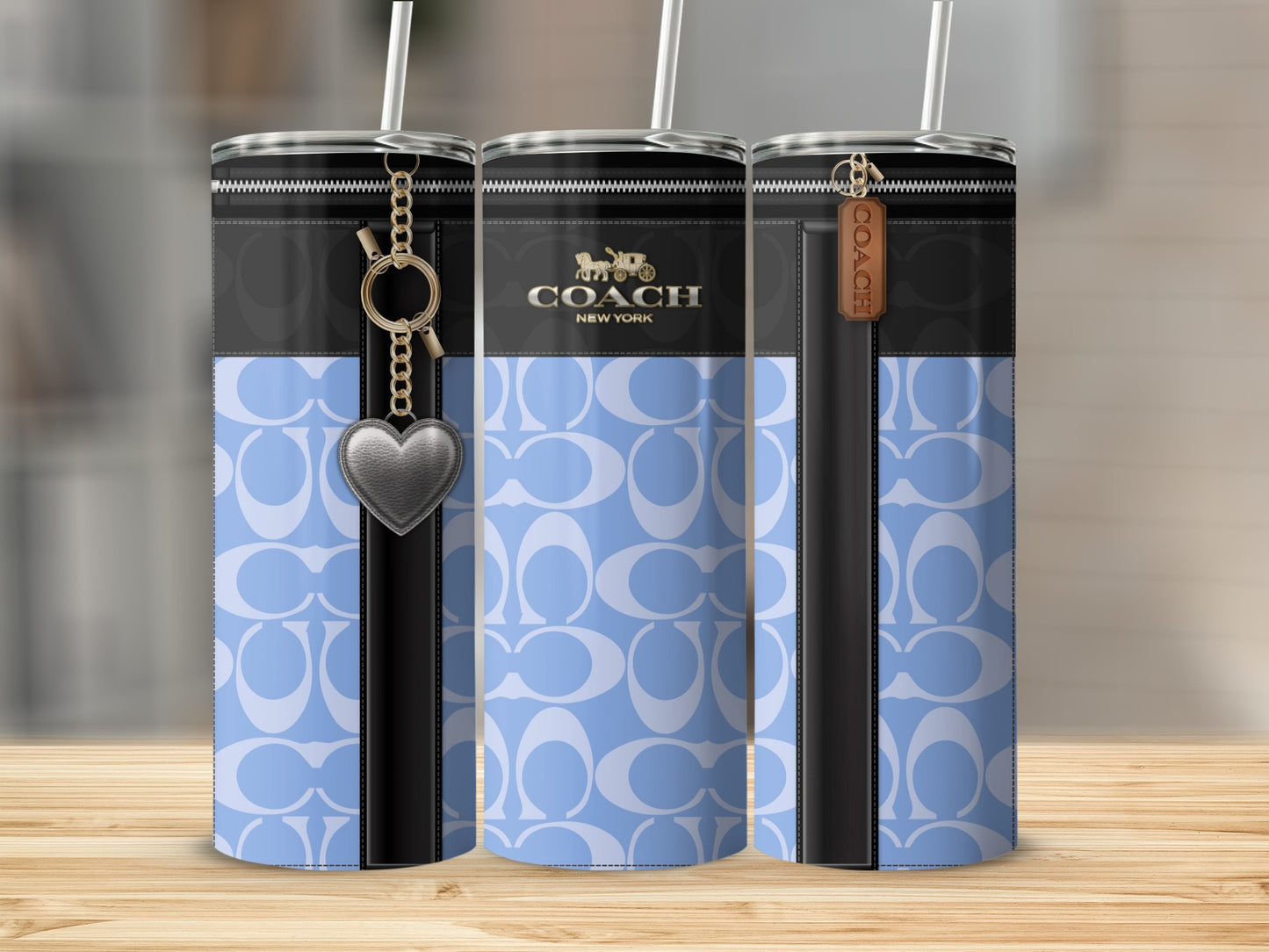 Stylish Coach New York Branded Blue Tumblers for Sale