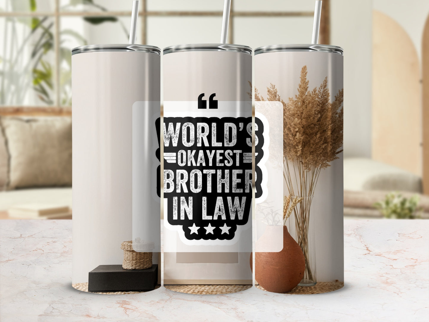 World's Okayest Brother in Law Tumbler Cup 20oz