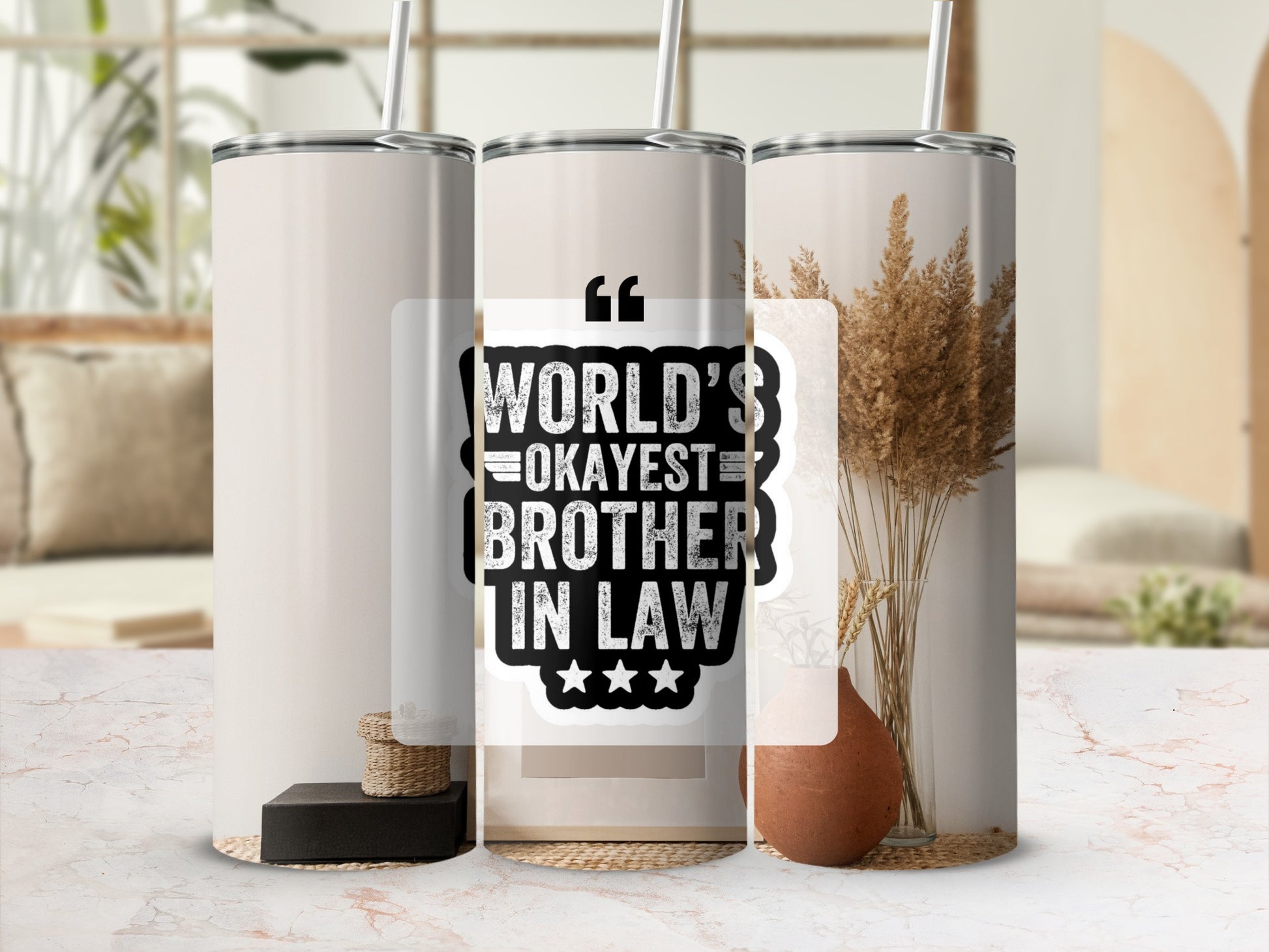 World's Okayest Brother in Law Tumbler Cup 20oz