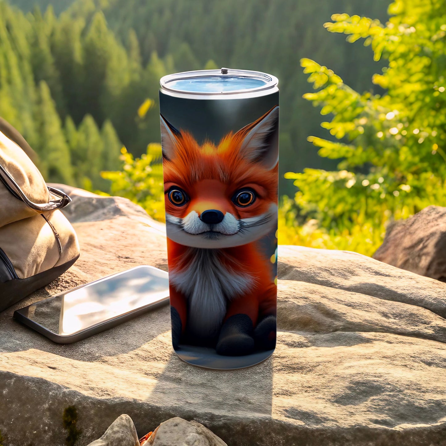 Adorable Fox Design Tumbler for Outdoor Adventures