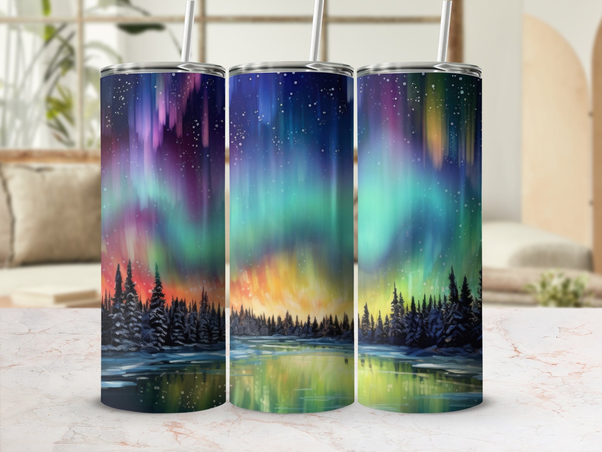 Northern Lights Landscape Design Tumbler