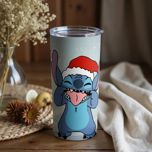Christmas Santa Hat Stitch Design Tumbler