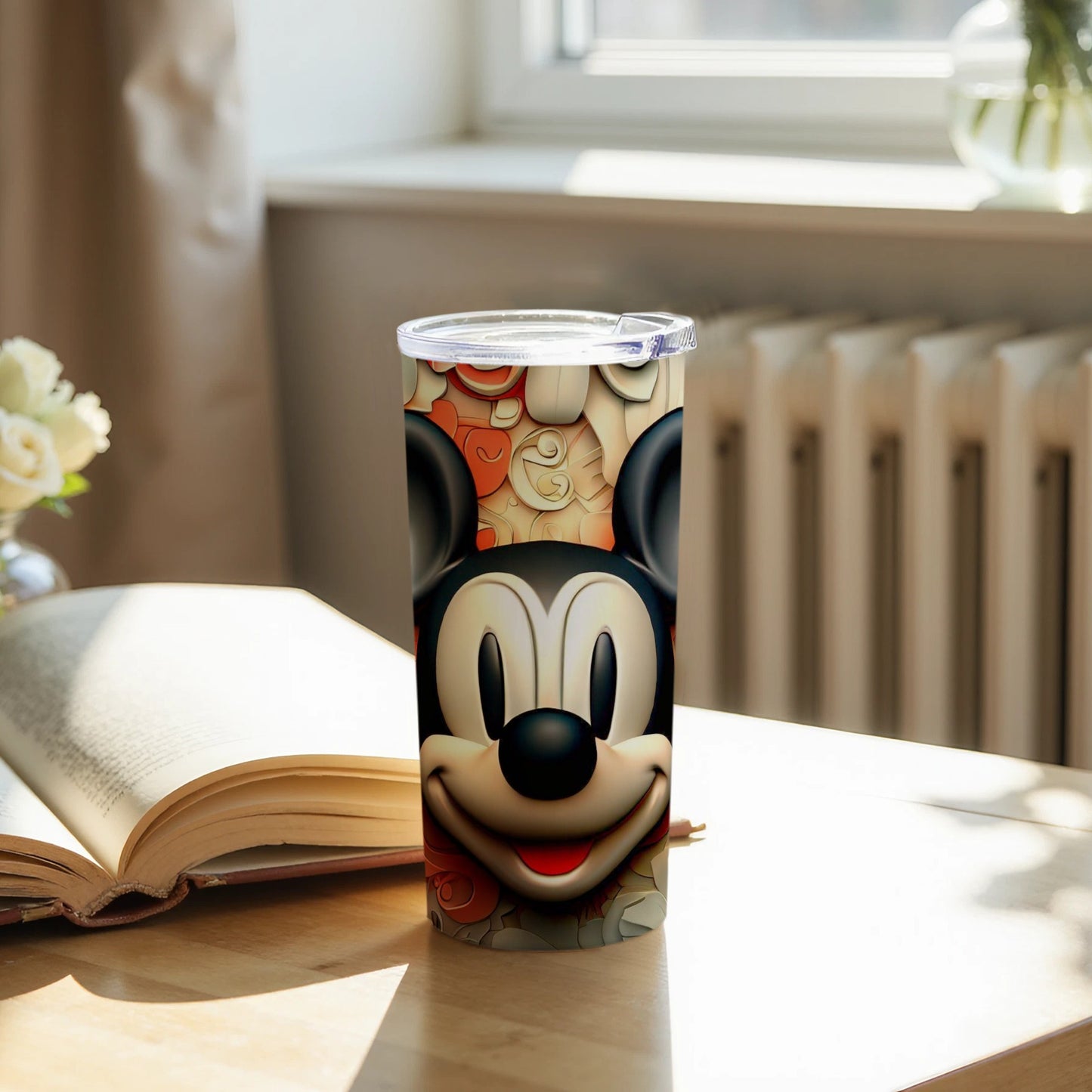 Classic Mickey Mouse Tumbler with Lid for Everyday Use