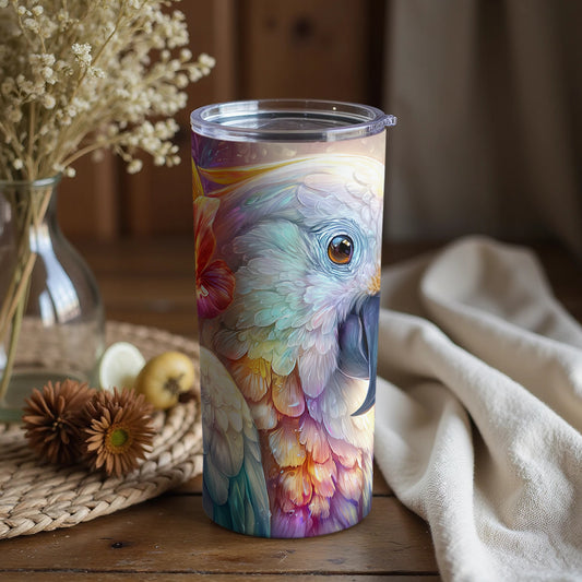 Colorful Parrot Design Insulated Tumbler for Beverages