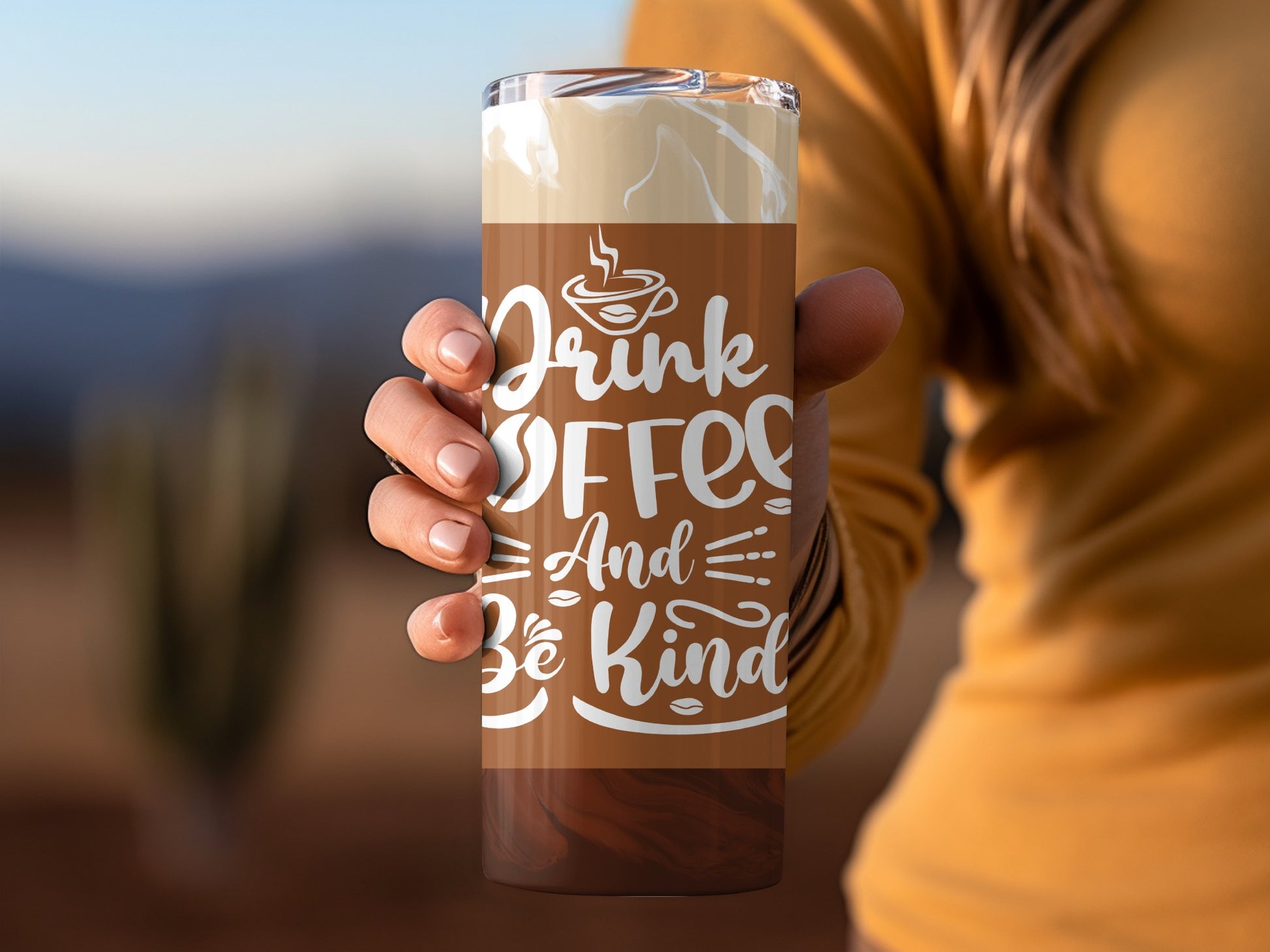Drink Coffee And Be Kind Quote Insulated Tumbler