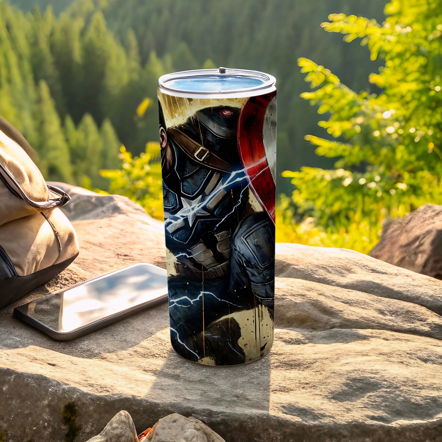 Stylish Superhero-Themed Tumbler for Outdoor Adventures