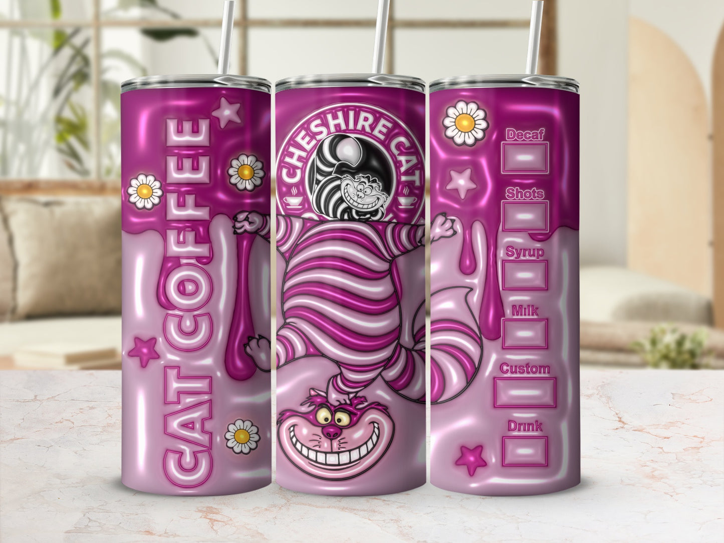 Cheshire Cat Coffee Design Insulated Tumbler Cup