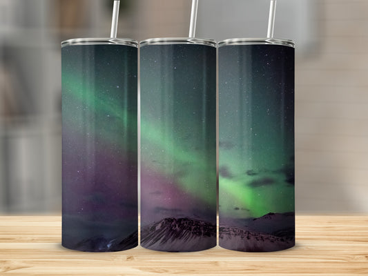 Northern Lights Design Tumbler Cup
