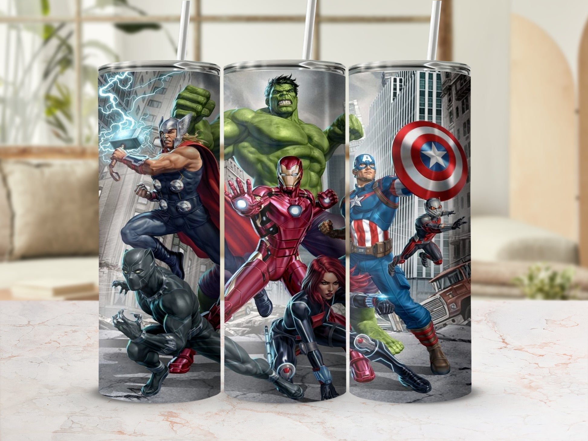 Superhero Team Stainless Steel Tumbler Drinkware