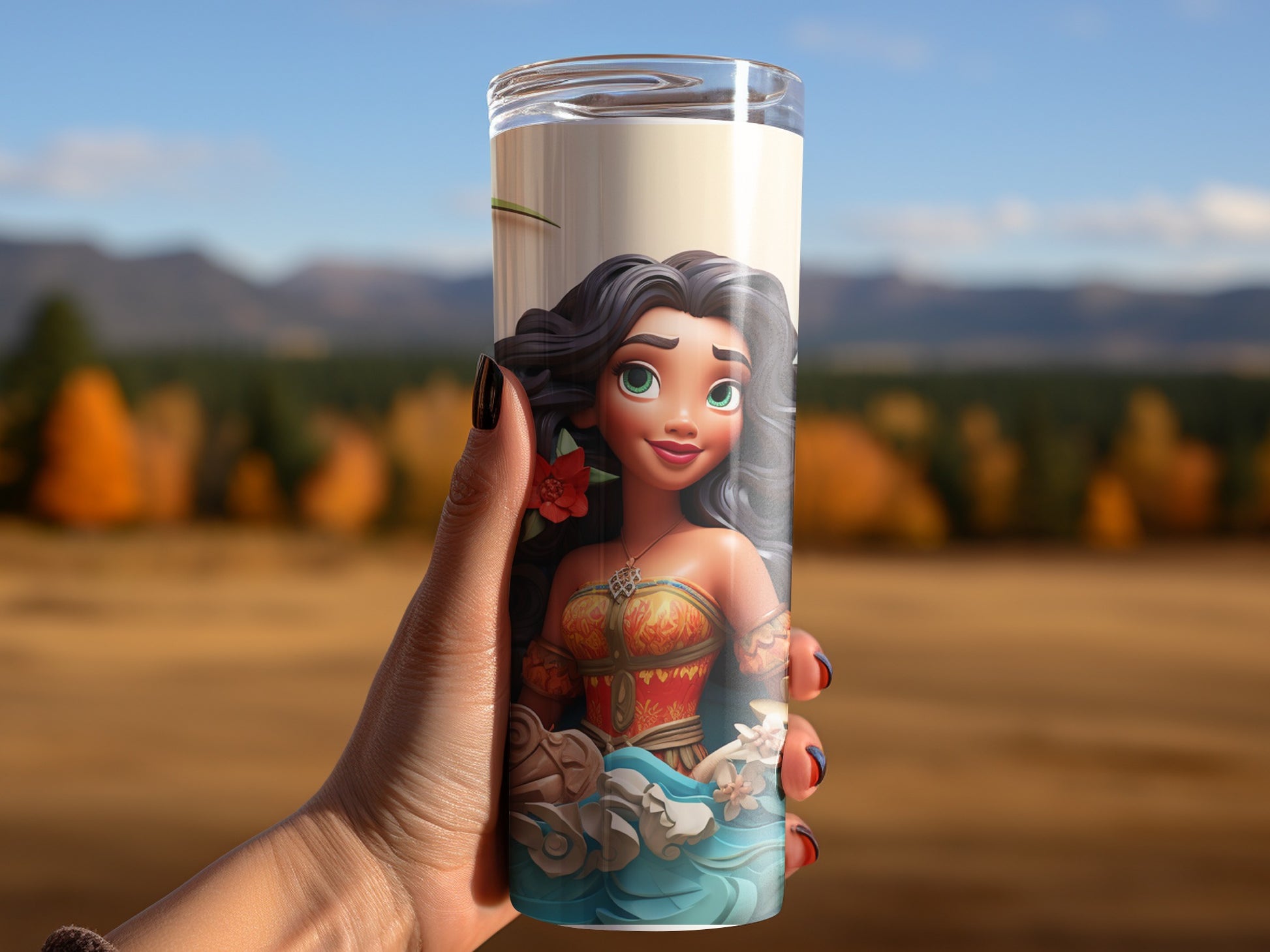 Animated Princess Character Themed Tumbler Cup