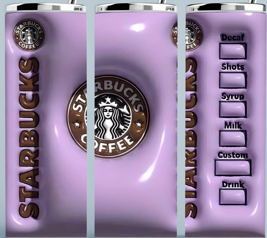 Purple 3D Tumbler