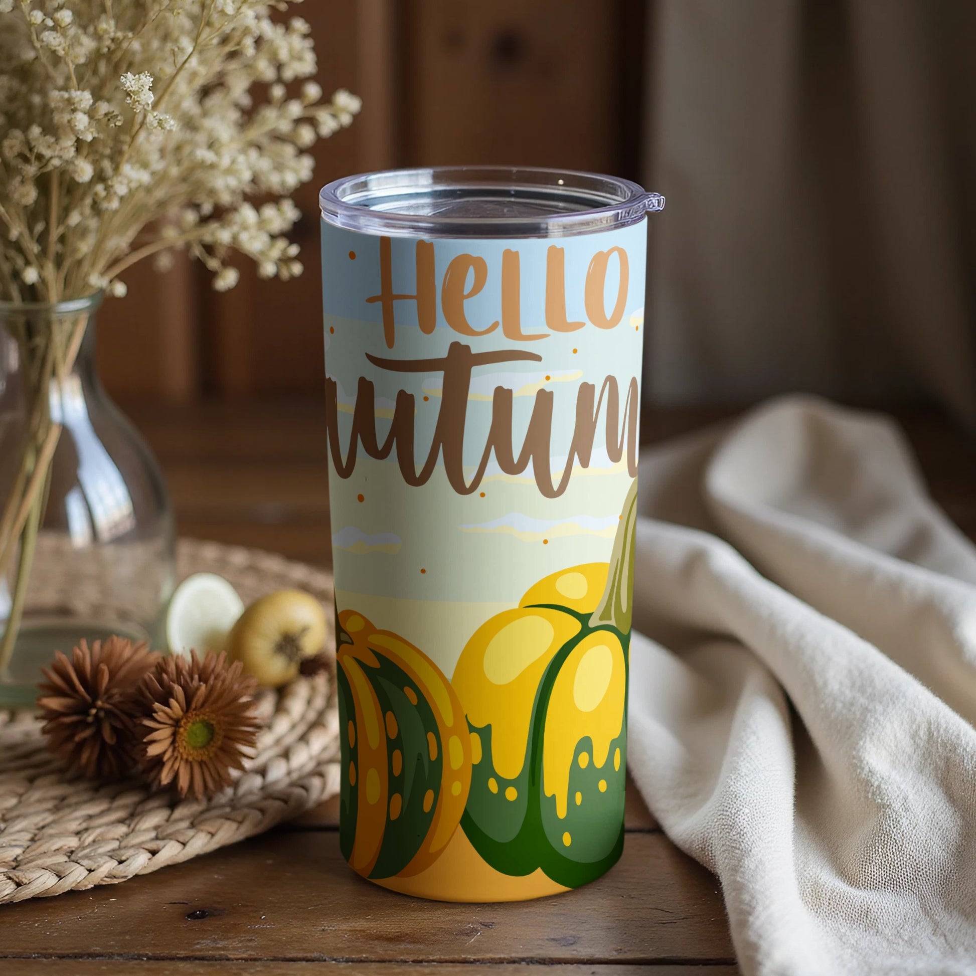 Hello Autumn Insulated Tumbler for Seasonal Drinks