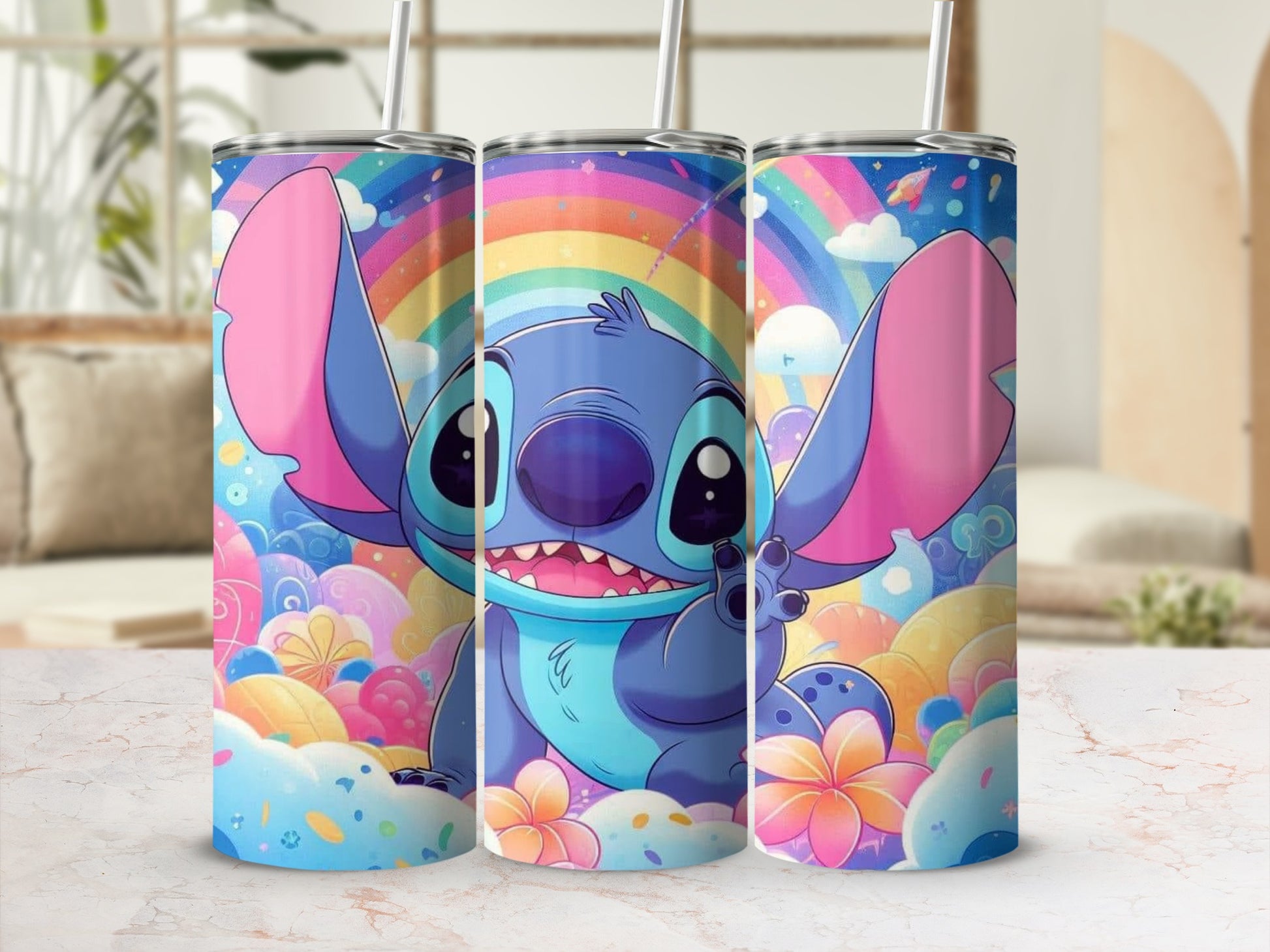 Colorful Cartoon Rainbow Character Insulated Tumbler