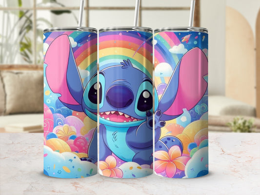 Colorful Cartoon Rainbow Character Insulated Tumbler
