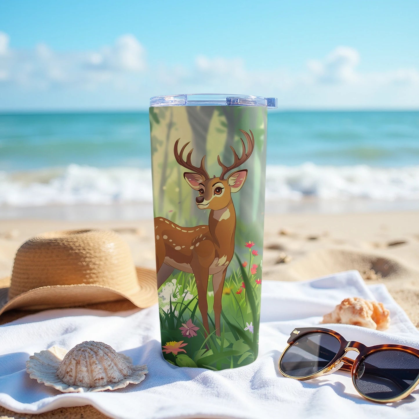 Cartoon Deer Meadow Floral Print Tumbler product type
Tumbler
Deer
Forest
Wildlife
Nature
Floral
Flowers
Cartoon
Antlers
Meadow
Animal
Drinkware
Cup
Beverage
Cute
Whimsical
Outdoors
Scene
Pattern
Graphic