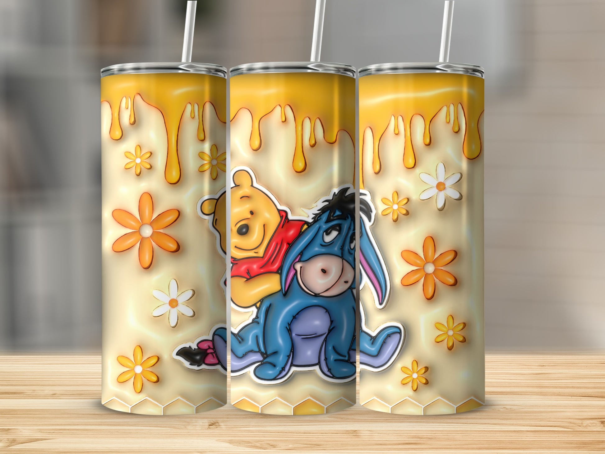 Winnie the Pooh and Eeyore Honey Themed Tumbler