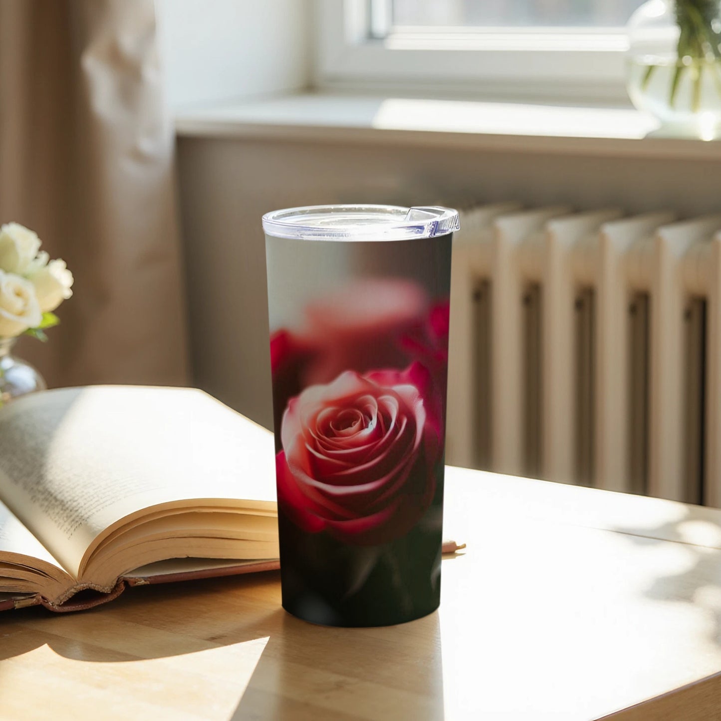 Stunning Red Roses Design Insulated Tumbler for Daily Use