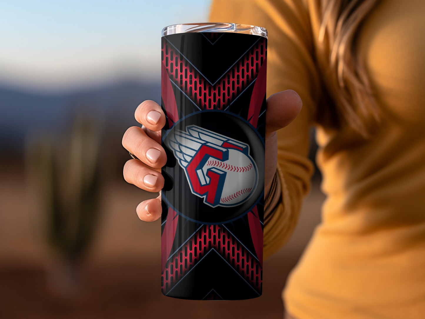 Cleveland Guardians Baseball Red Logo Patriotic Tumblers