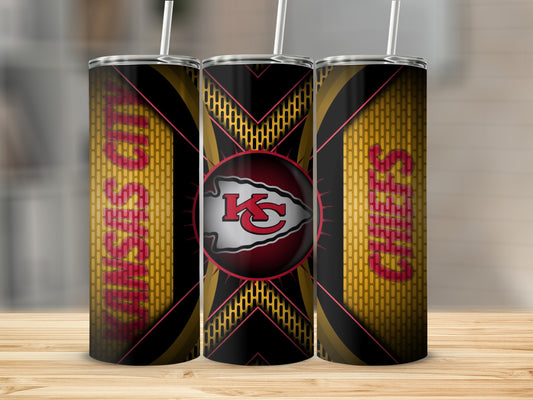 Kansas City Chiefs Team Logo Graphic Design Tumblers