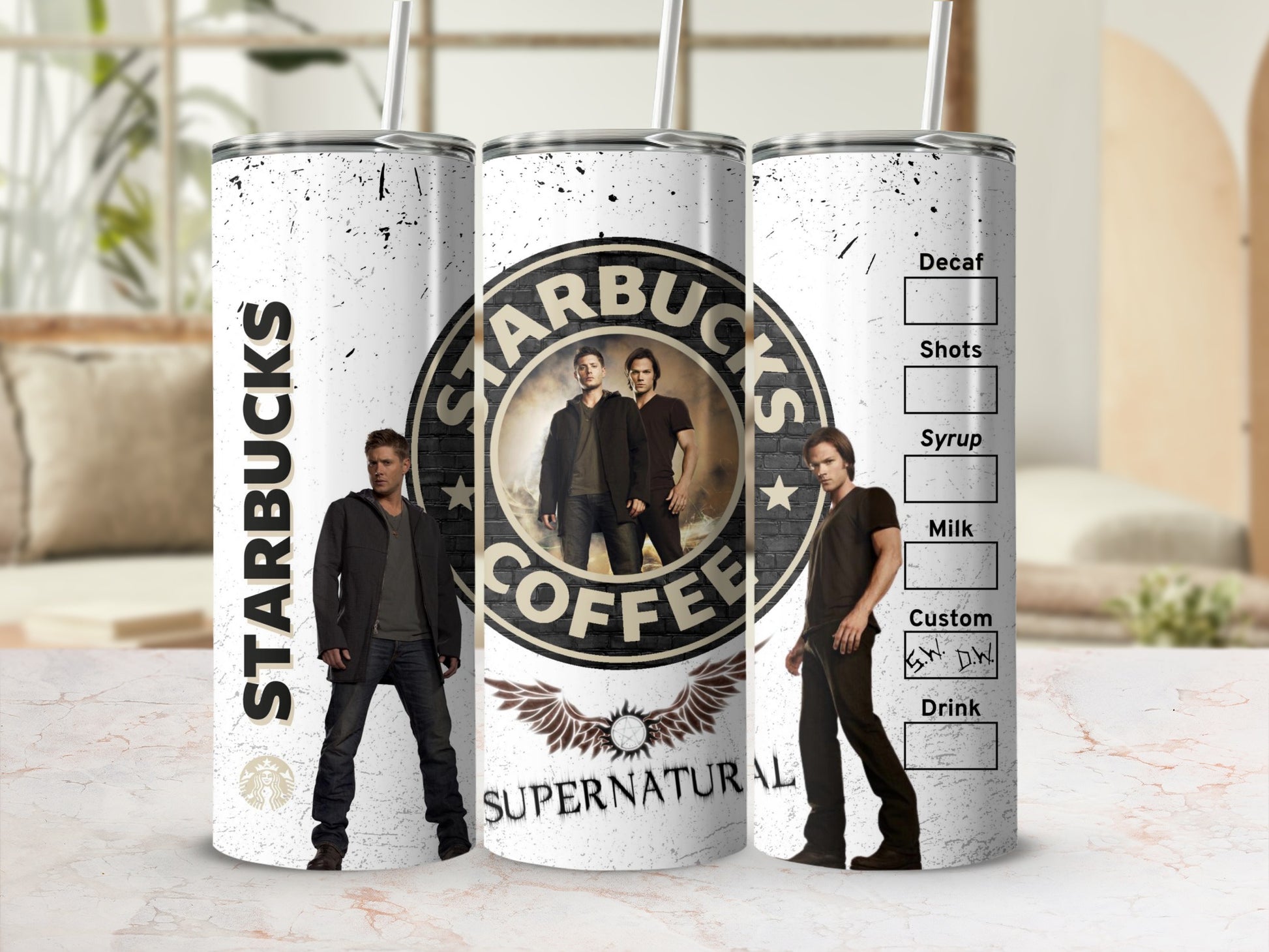 Starbucks Supernatural Coffee Tumbler Custom Design