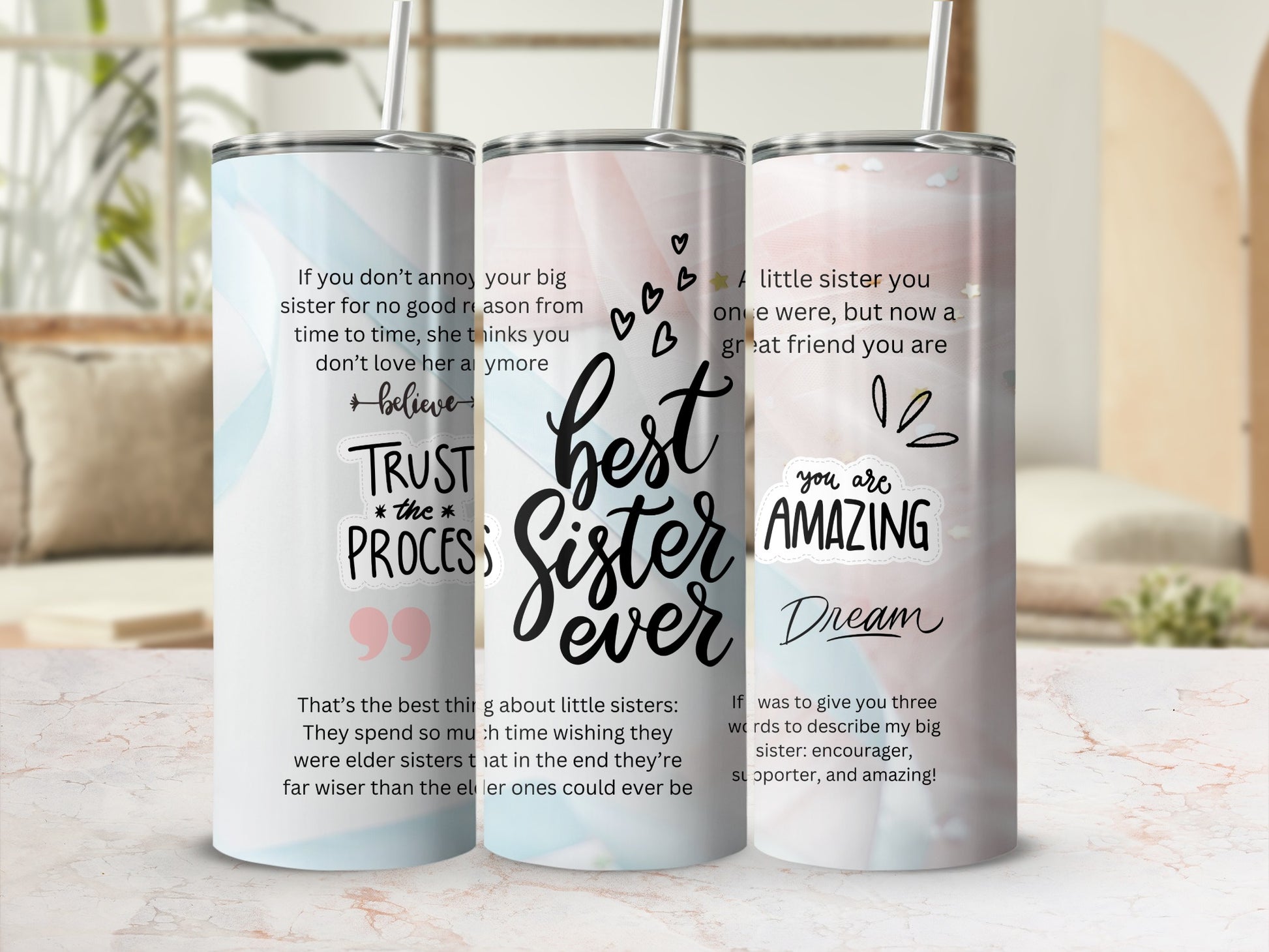 Trust the Process Best Sister Ever Amazing Tumbler