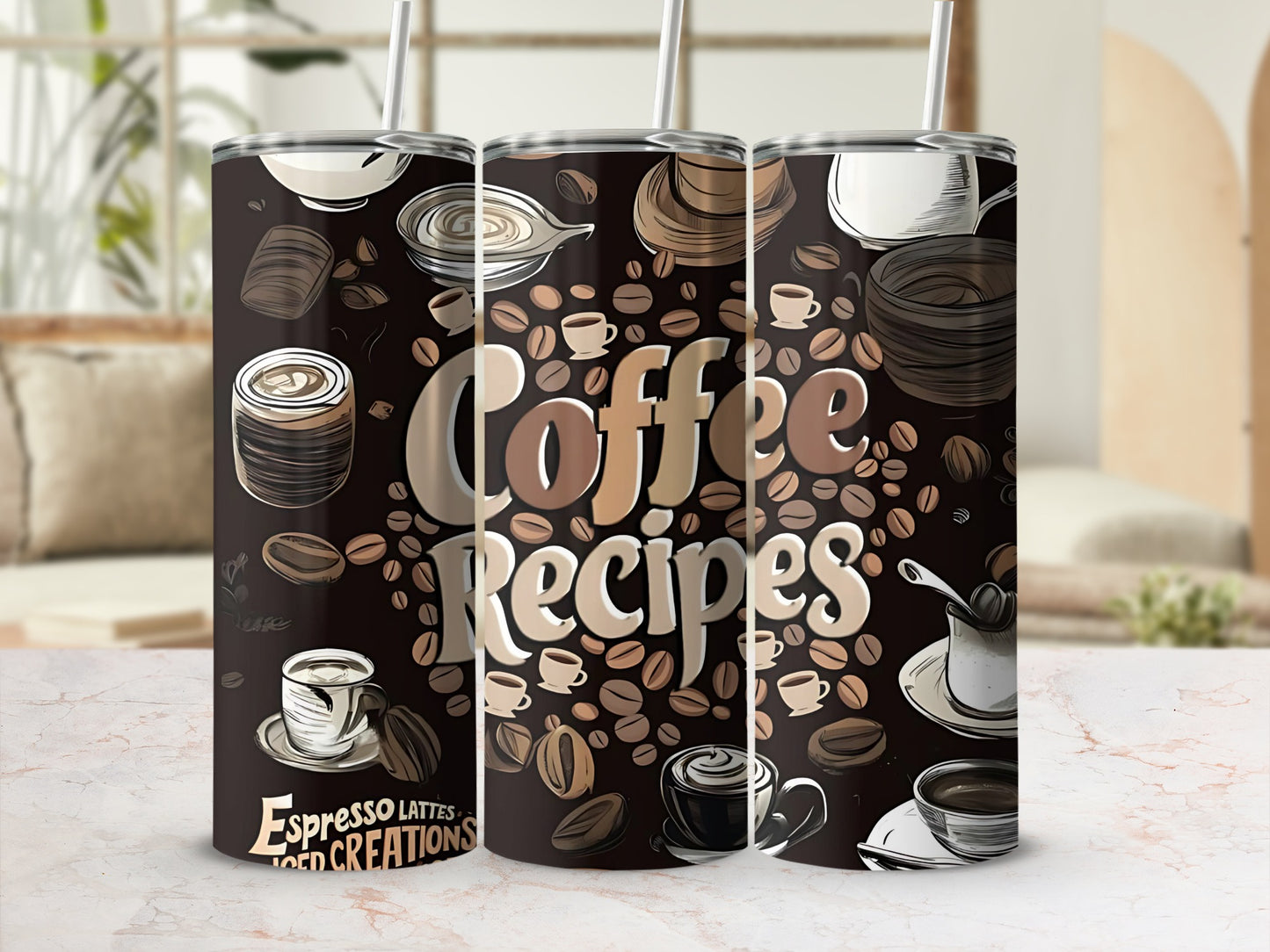 Coffee Recipes Espresso Latte Iced Creations tumbler
