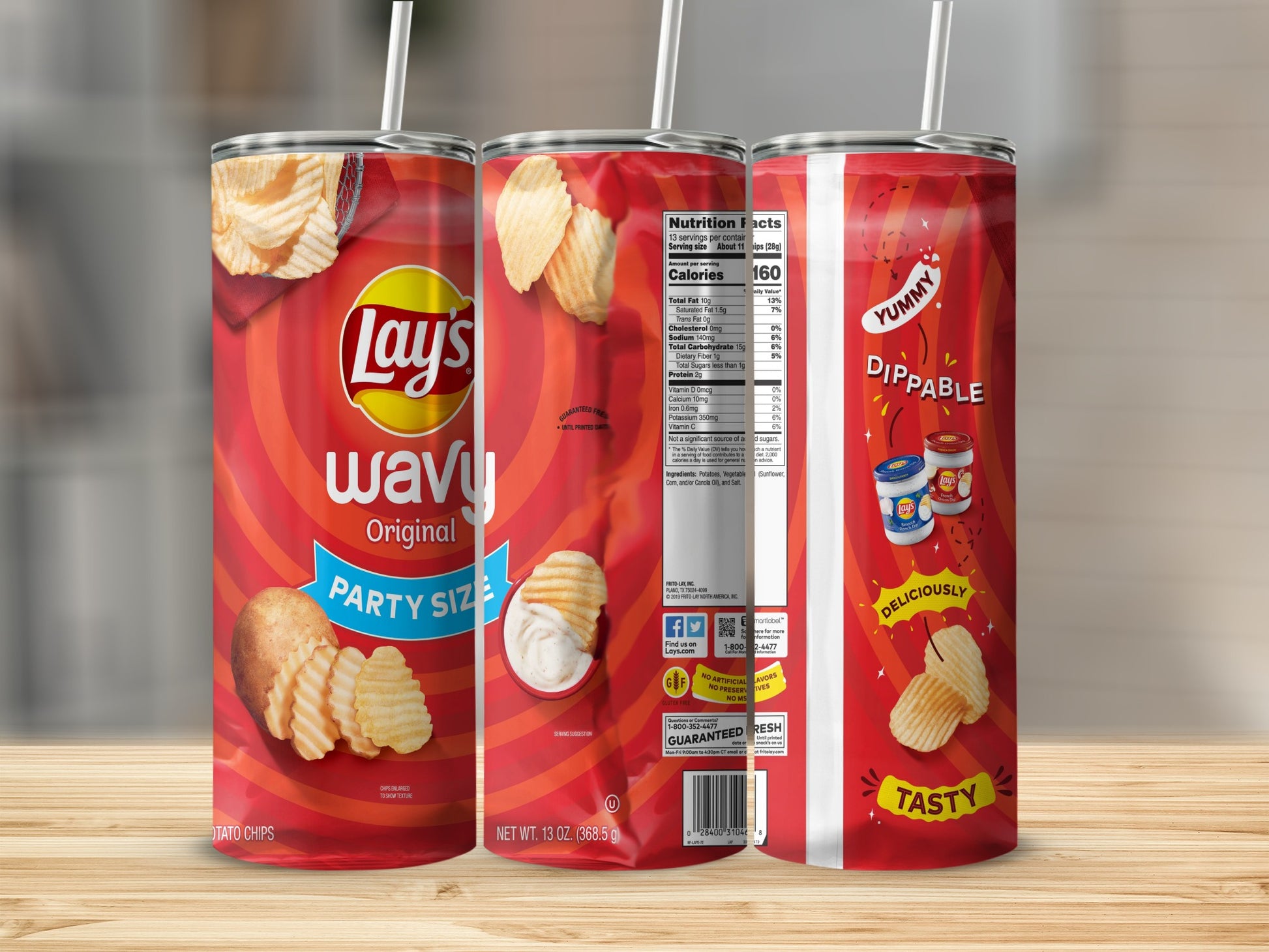 Lay's Wavy Original Party Size Potato Chips Yummy Dippable product type