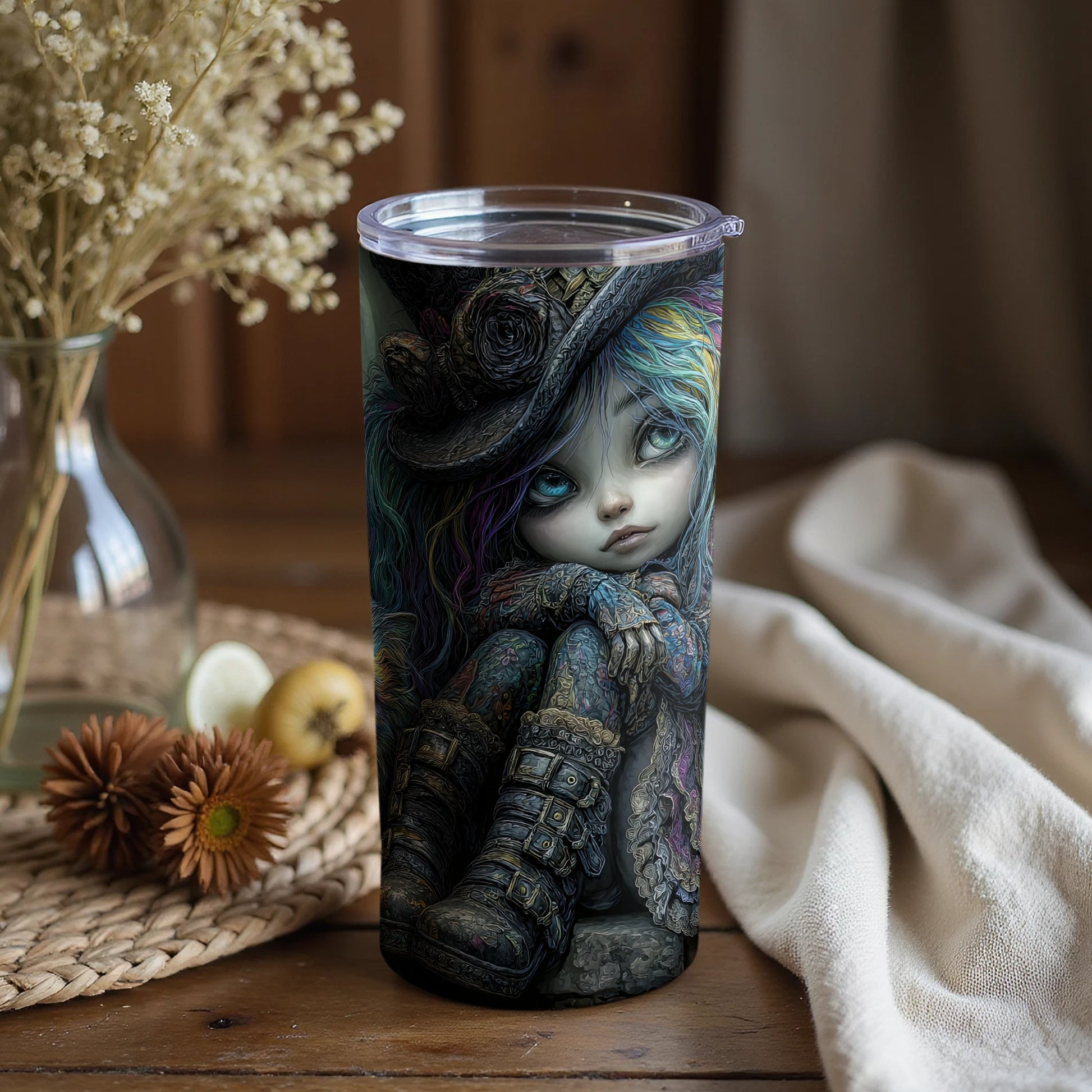 Whimsical Art Character Insulated Tumbler Cup