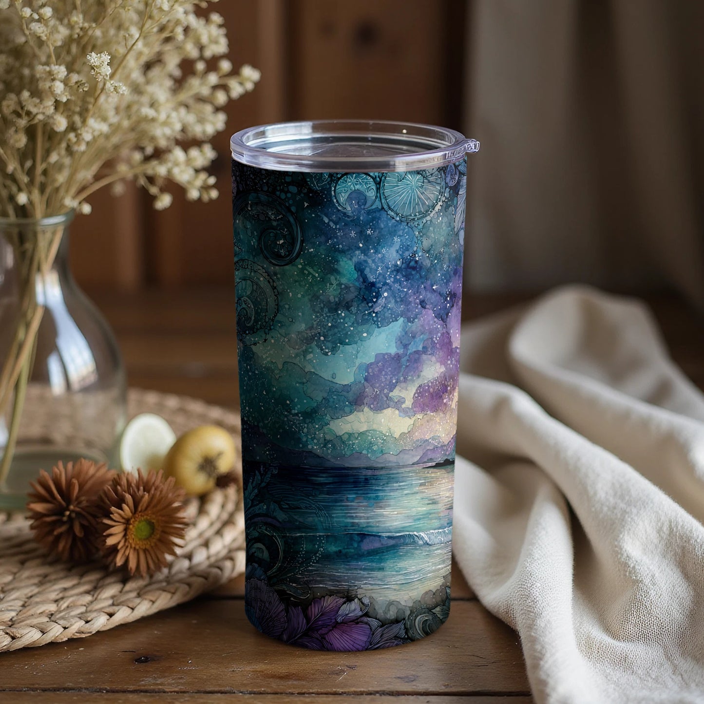 Oceanic Dreamscape Starry Night Tumbler Product