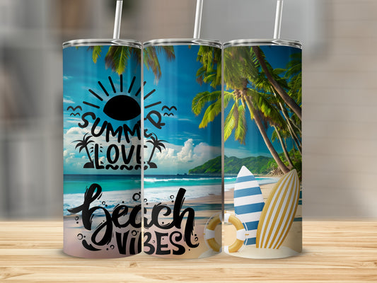 Summer Vibes Tumbler for a Beach Escape