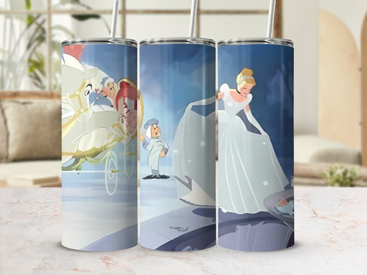 Cinderella Themed Insulated Stainless Steel Tumbler