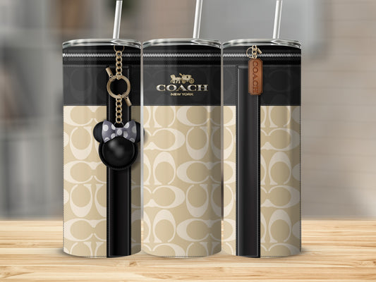 Coach New York Branded Custom Tumbler Set with Keychain
