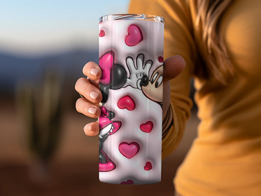 Cute Cartoon Heart Design Insulated Tumbler Cup