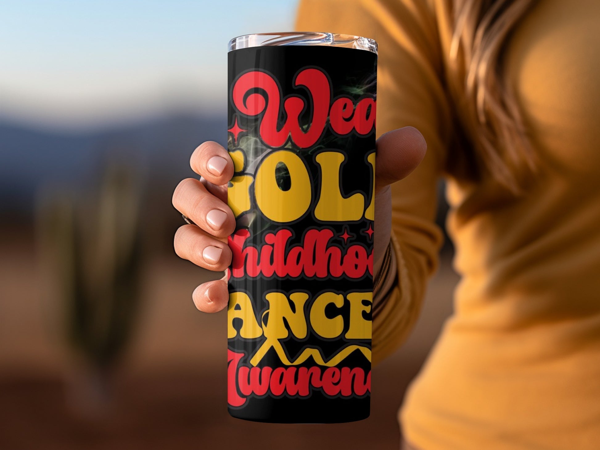 Weed Gold Childhood Cancer Awareness Tumbler